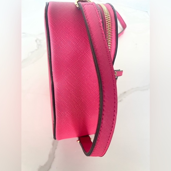 Pink Heart Shape Vegan Leather Purse Handbag Small Handle Satchel - Picture 8 of 13